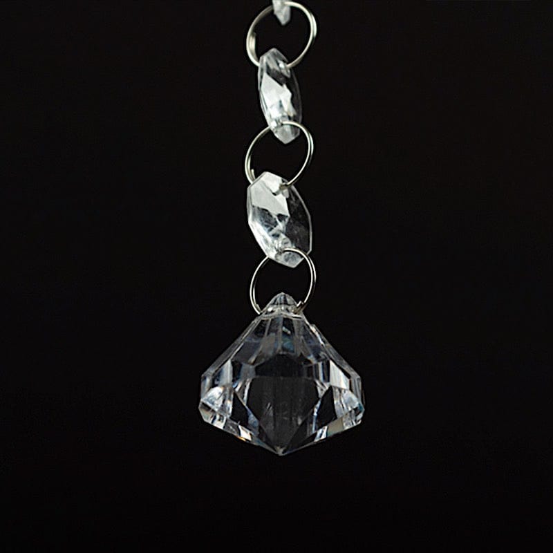 10 Clear 3 feet Acrylic Crystal Beaded Garland with Diamond Prism Pendant