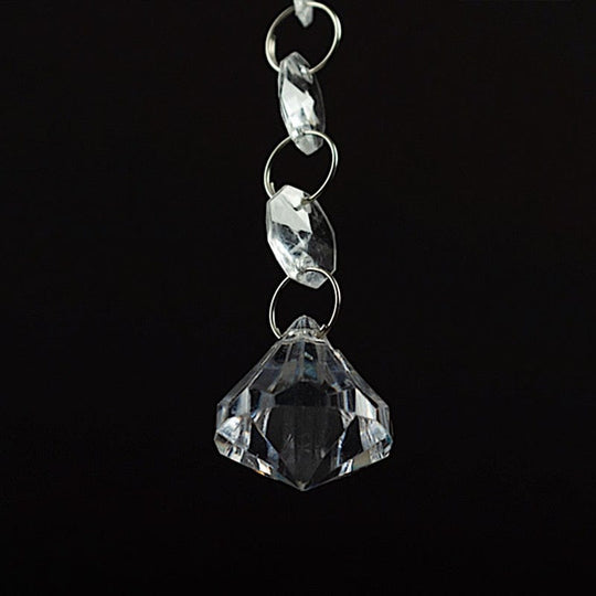 10 Clear 3 feet Acrylic Crystal Beaded Garland with Diamond Prism Pendant