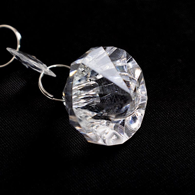 10 Clear 3 feet Acrylic Crystal Beaded Garland with Diamond Prism Pendant