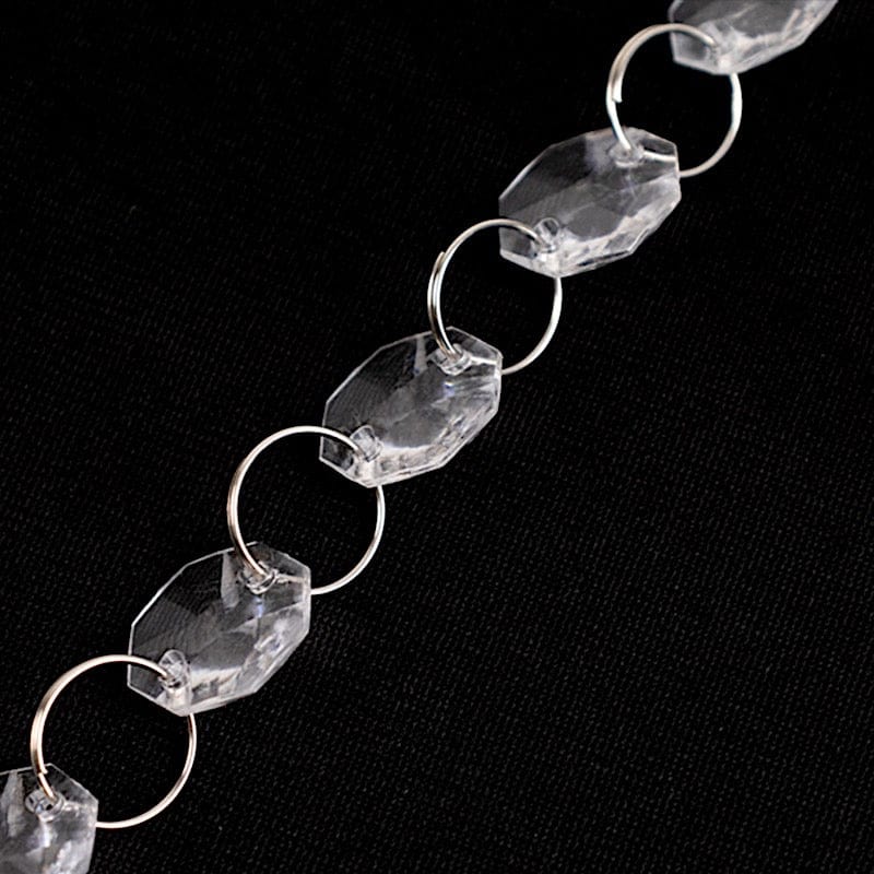 10 Clear 3 feet Acrylic Crystal Beaded Garland with Diamond Prism Pendant