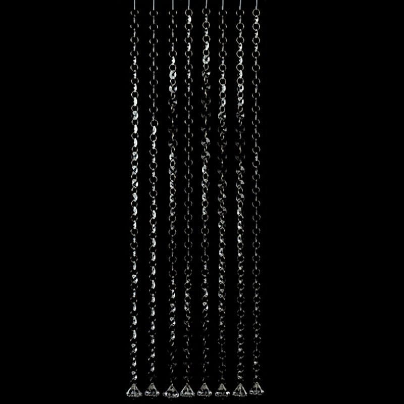 10 Clear 3 feet Acrylic Crystal Beaded Garland with Diamond Prism Pendant