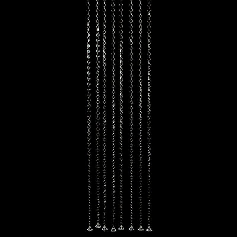 10 Clear Octagon Acrylic Crystal Beaded Garland Strands