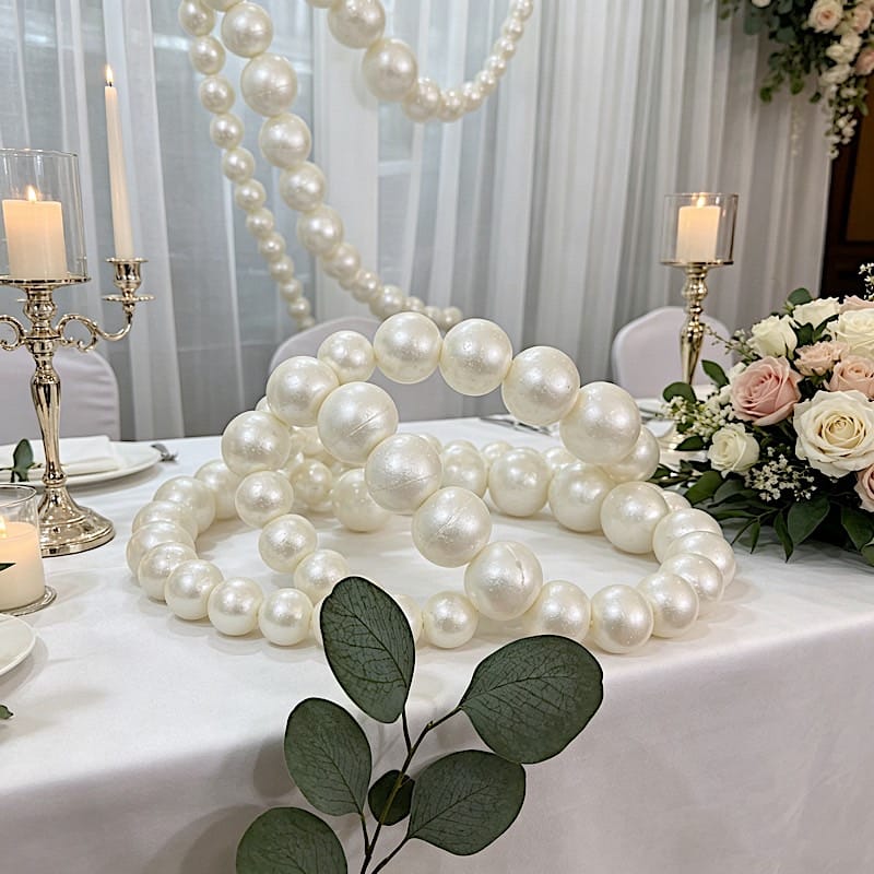 White 6 feet Foam Garland with 20 Pearls
