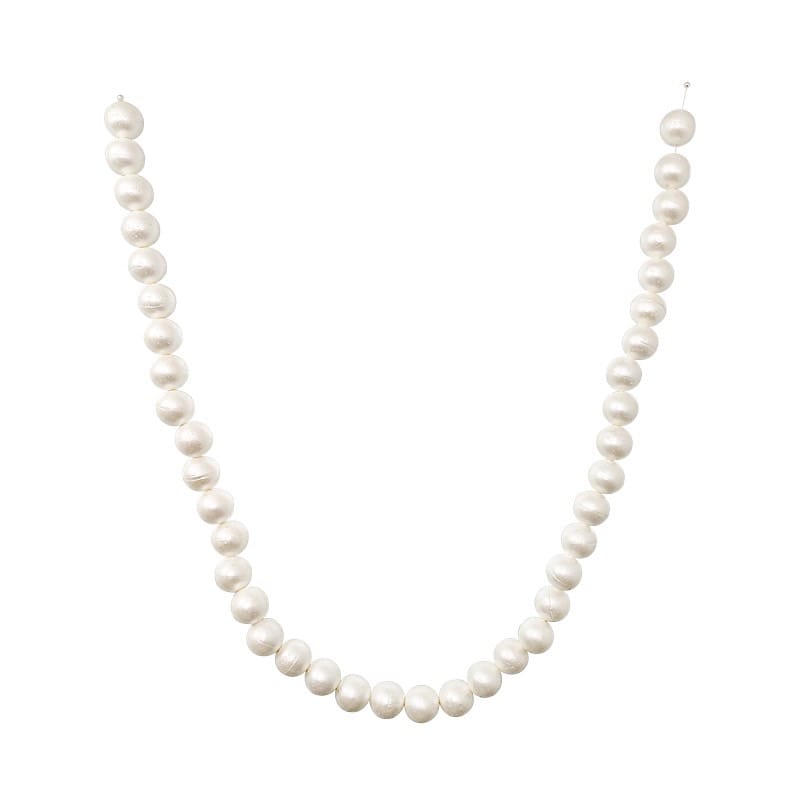 White 7.5 feet Foam Garland with 40 Pearls
