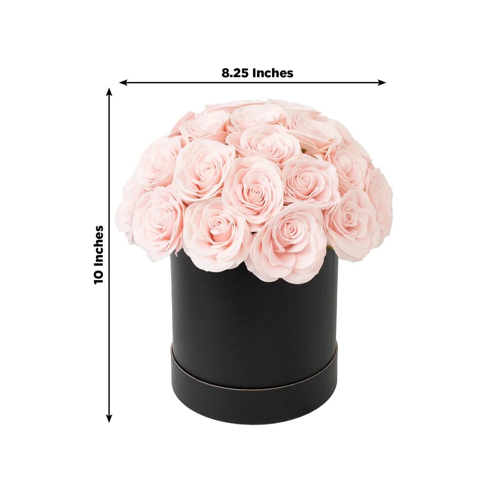 10 in Prearranged Soap Rose Centerpiece Arrangement with Black Round Gift Box