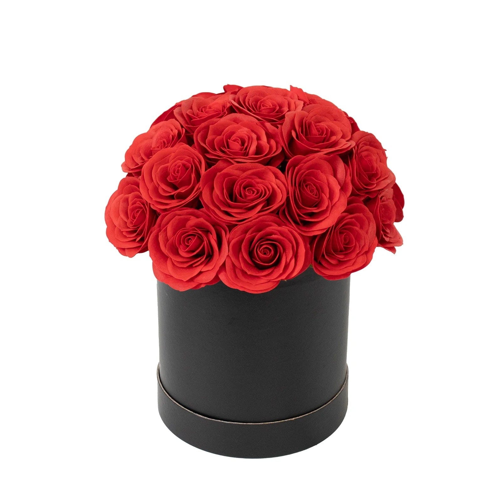 10 in Prearranged Soap Rose Centerpiece Arrangement with Black Round Gift Box