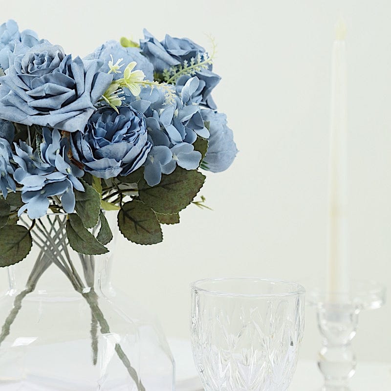 2 Bouquets 12 in Assorted Artificial Flowers Silk Floral Bushes