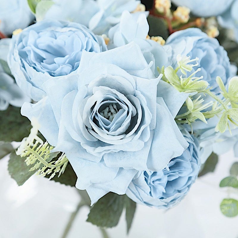2 Bouquets 12 in Assorted Artificial Flowers Silk Floral Bushes