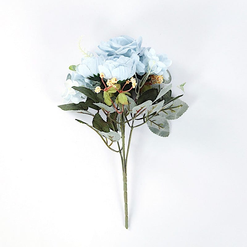 2 Bouquets 12 in Assorted Artificial Flowers Silk Floral Bushes