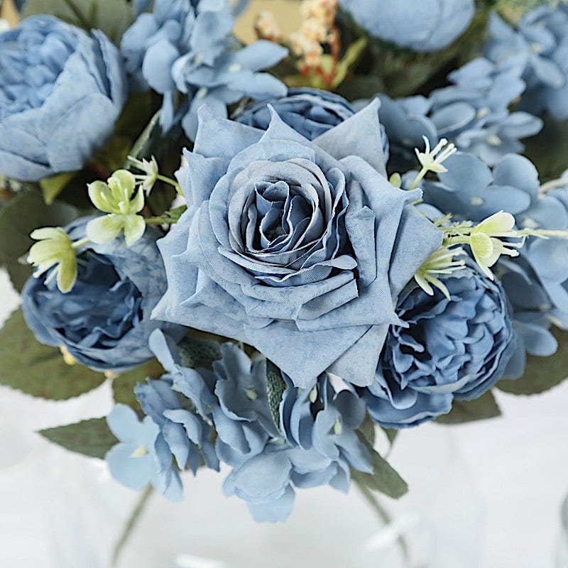 2 Bouquets 12 in Assorted Artificial Flowers Silk Floral Bushes