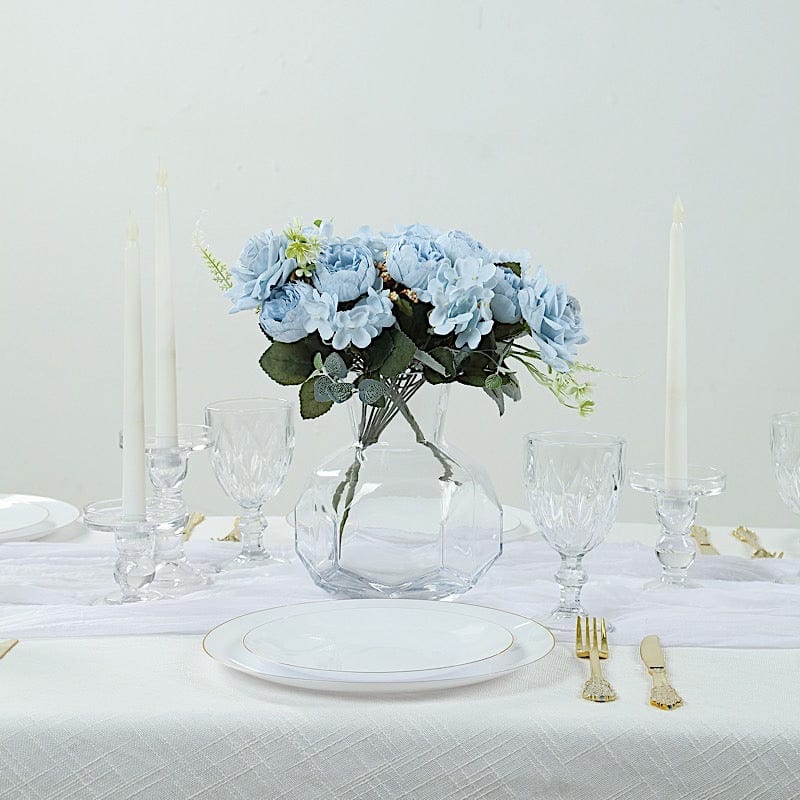 2 Bouquets 12 in Assorted Artificial Flowers Silk Floral Bushes