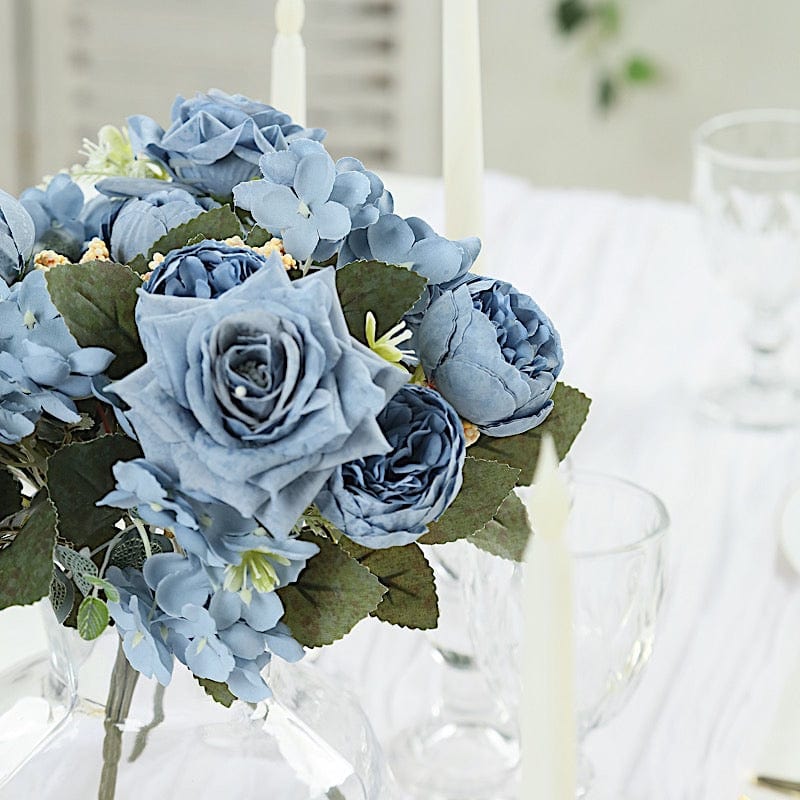 2 Bouquets 12 in Assorted Artificial Flowers Silk Floral Bushes
