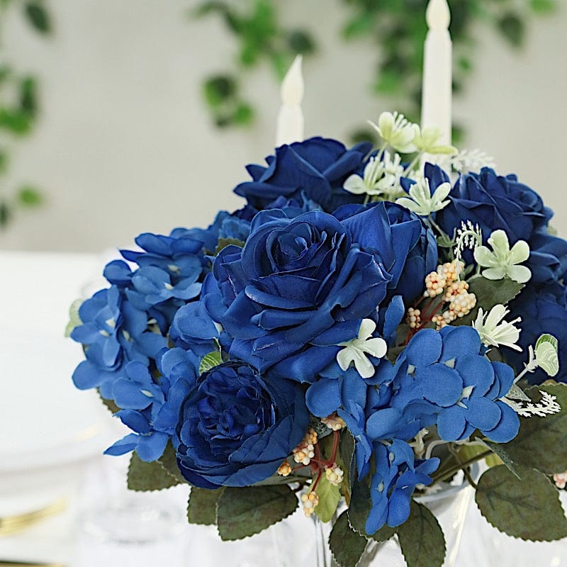 2 Bouquets 12 in Assorted Artificial Flowers Silk Floral Bushes