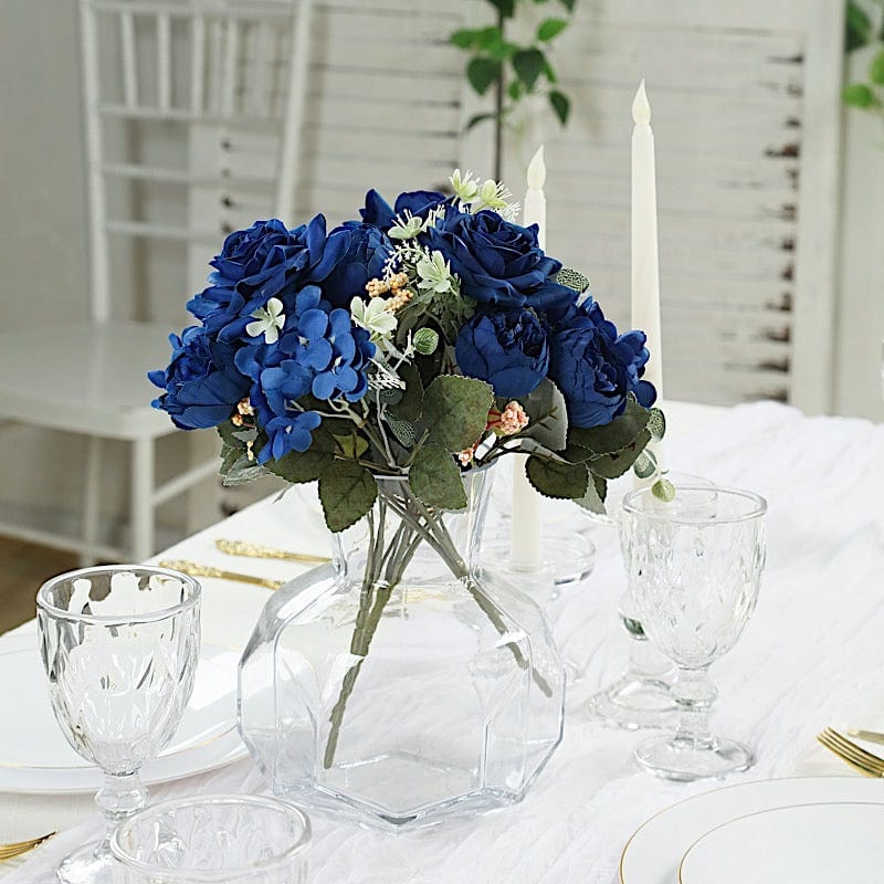 2 Bouquets 12 in Assorted Artificial Flowers Silk Floral Bushes