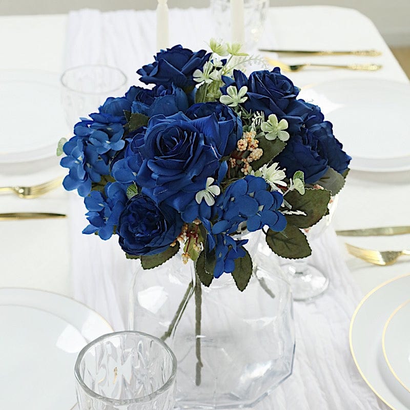 2 Bouquets 12 in Assorted Artificial Flowers Silk Floral Bushes