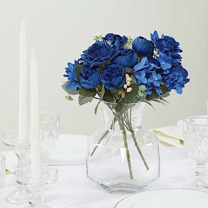 2 Bouquets 12 in Assorted Artificial Flowers Silk Floral Bushes