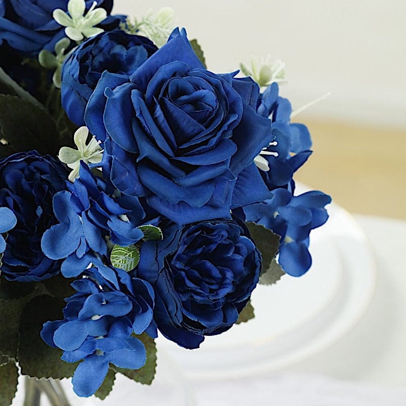 2 Bouquets 12 in Assorted Artificial Flowers Silk Floral Bushes