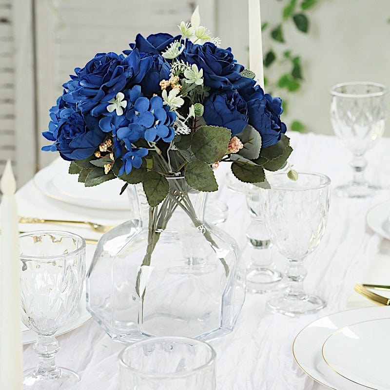 2 Bouquets 12 in Assorted Artificial Flowers Silk Floral Bushes