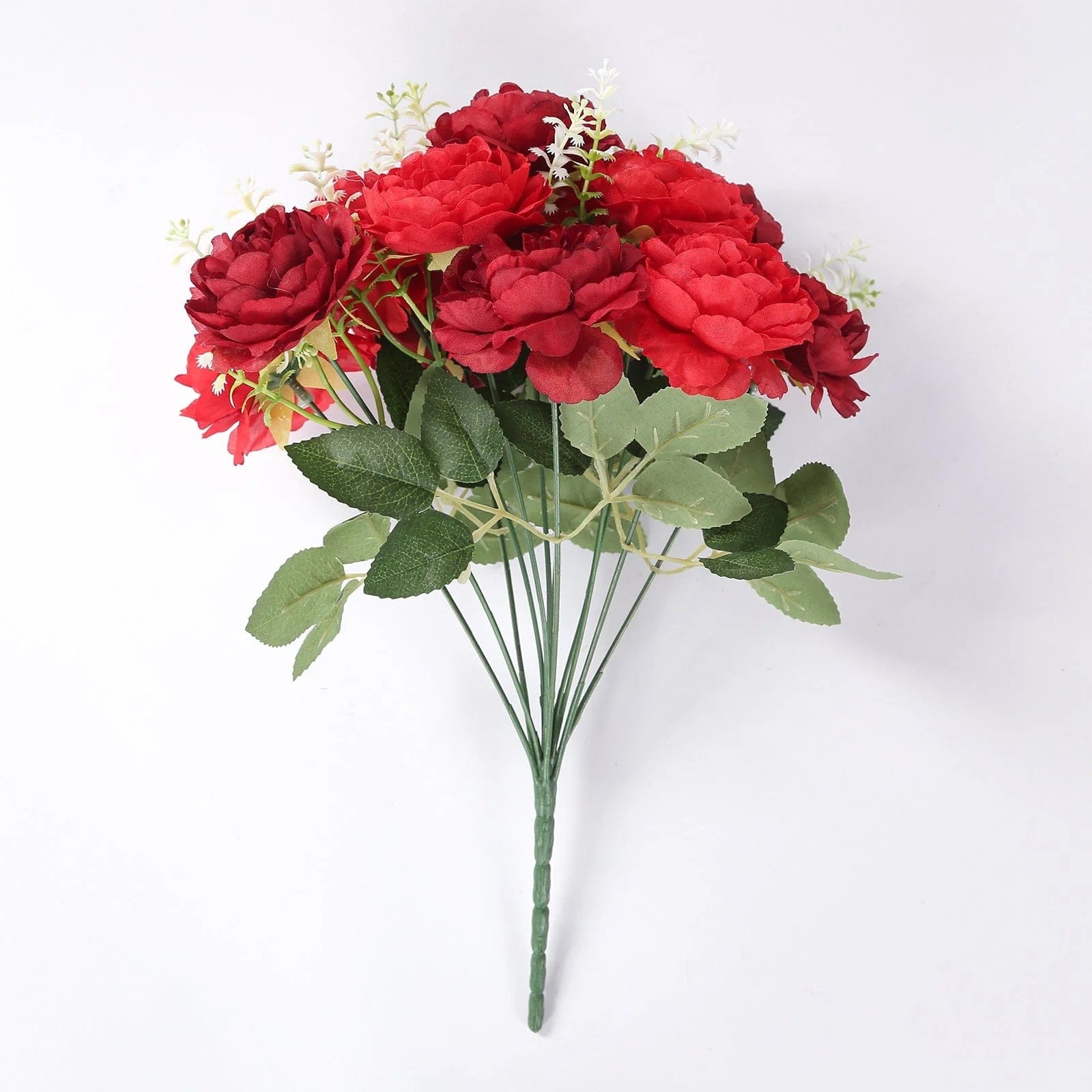 2 Bouquets 14 in Artificial Peony Flowers Silk Floral Bushes