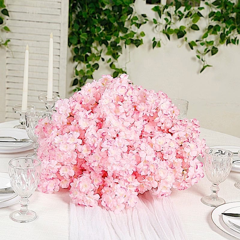 20 in Pre-Arranged Silk Cherry Blossom Artificial Flower Ball Bouquet