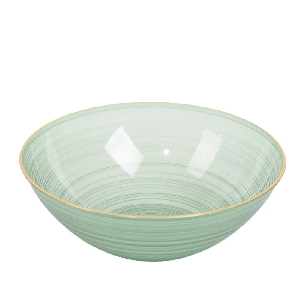 20 pcs 16 oz Plastic Bowls with Gold Rim