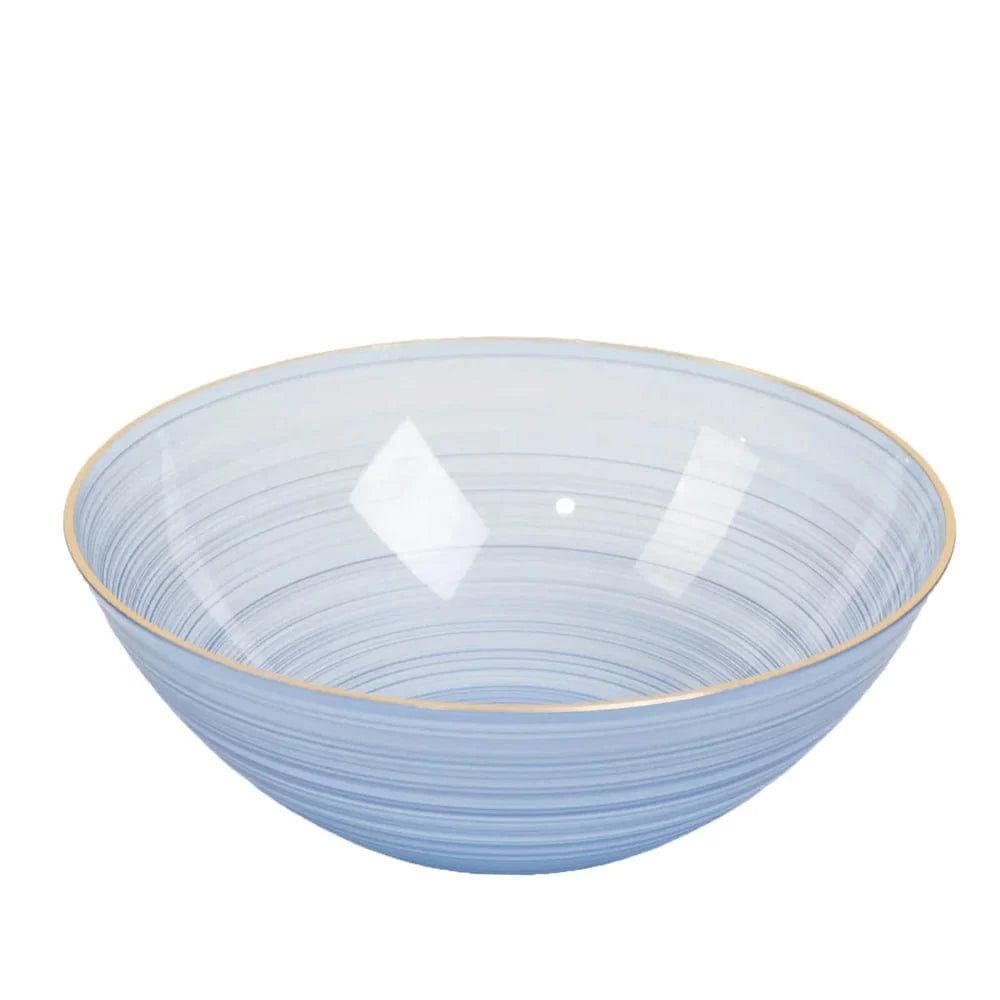 20 pcs 16 oz Plastic Bowls with Gold Rim