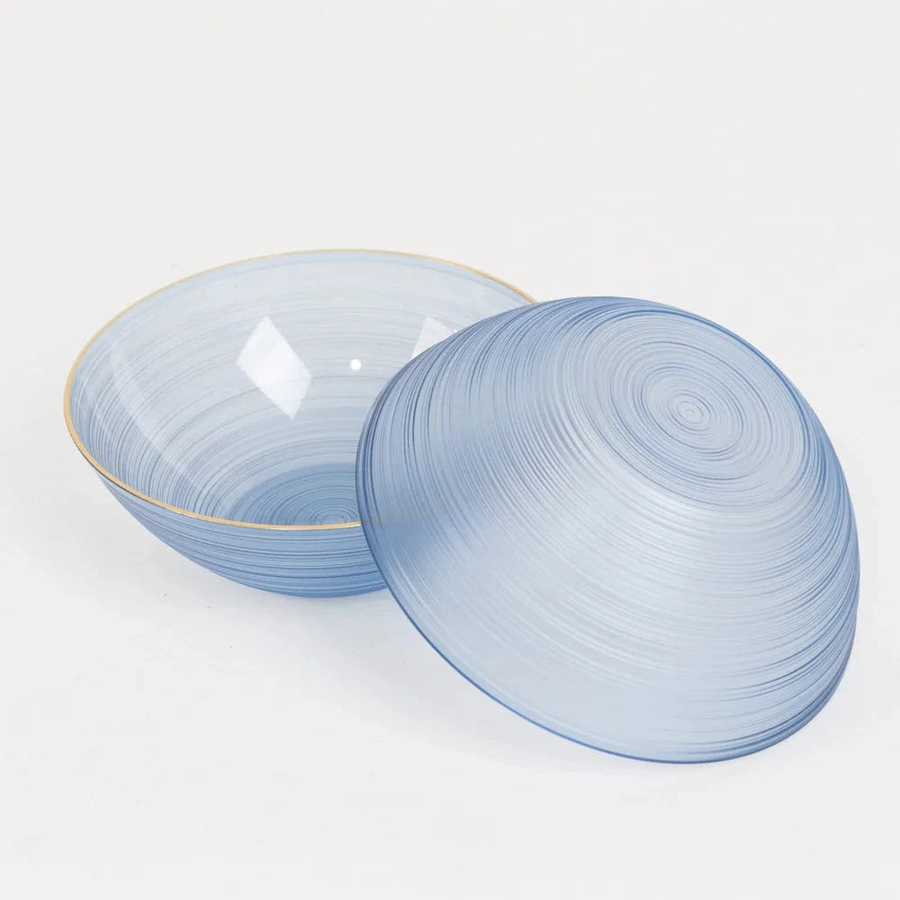 20 pcs 16 oz Plastic Bowls with Gold Rim