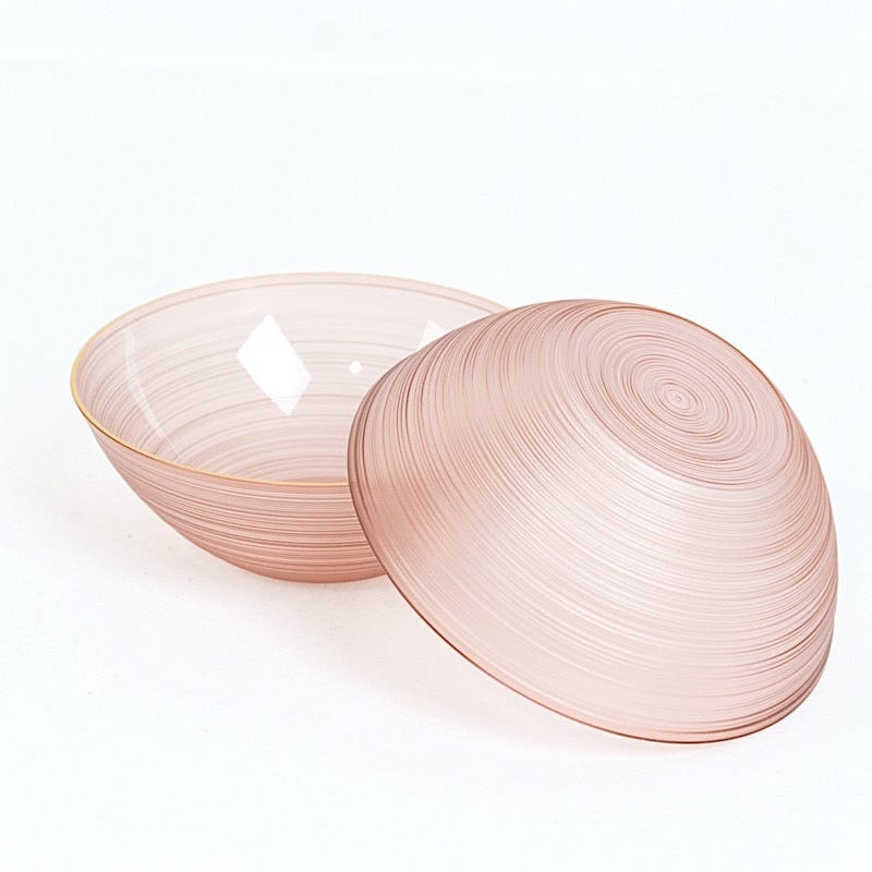 20 pcs 16 oz Plastic Bowls with Gold Rim