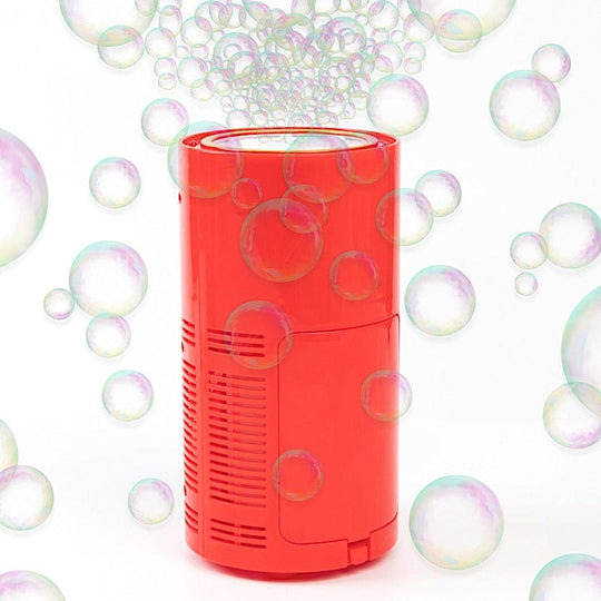 9 in Red Fireworks Bubble Machine with Dazzling RGB LED Lights
