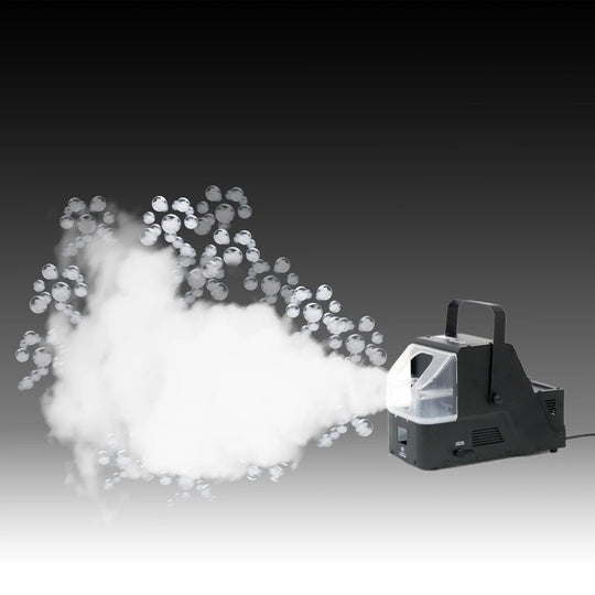 Black 3-in-1 Fog Bubble Machine 450W with Wireless Remote