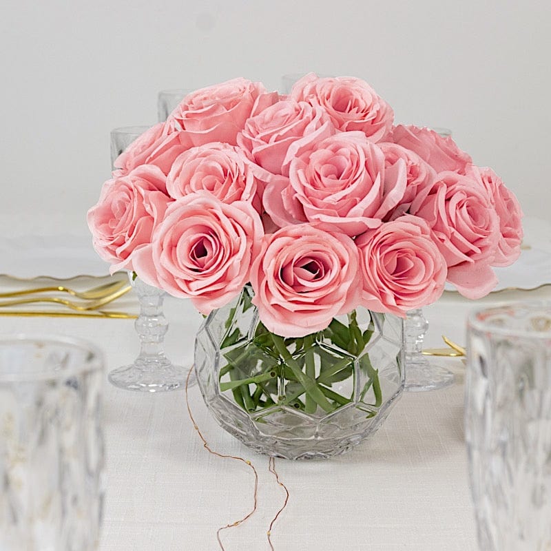 10 Pcs 12 in Realistic Artificial Flowers Silk Roses for Arrangements and Bouquets