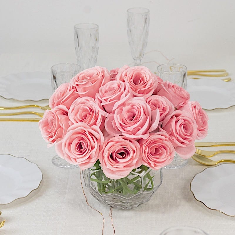 10 Pcs 12 in Realistic Artificial Flowers Silk Roses for Arrangements and Bouquets