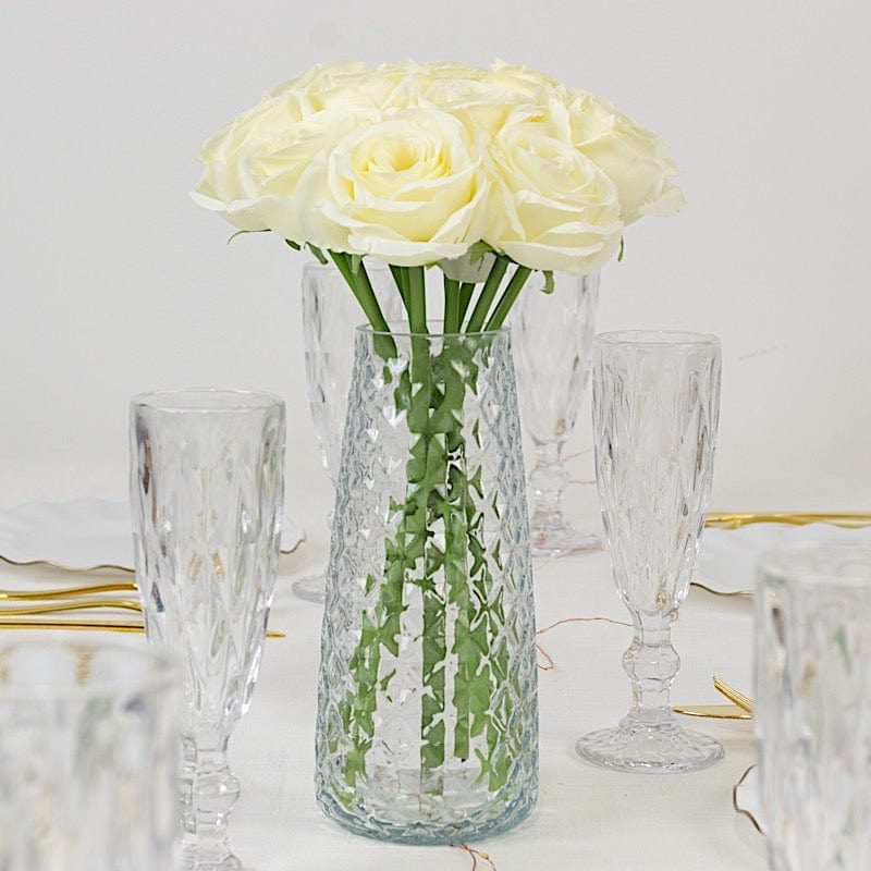 10 Pcs 12 in Realistic Artificial Flowers Silk Roses for Arrangements and Bouquets