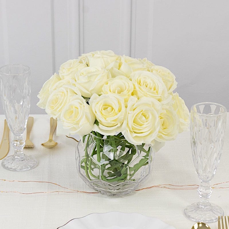 10 Pcs 12 in Realistic Artificial Flowers Silk Roses for Arrangements and Bouquets