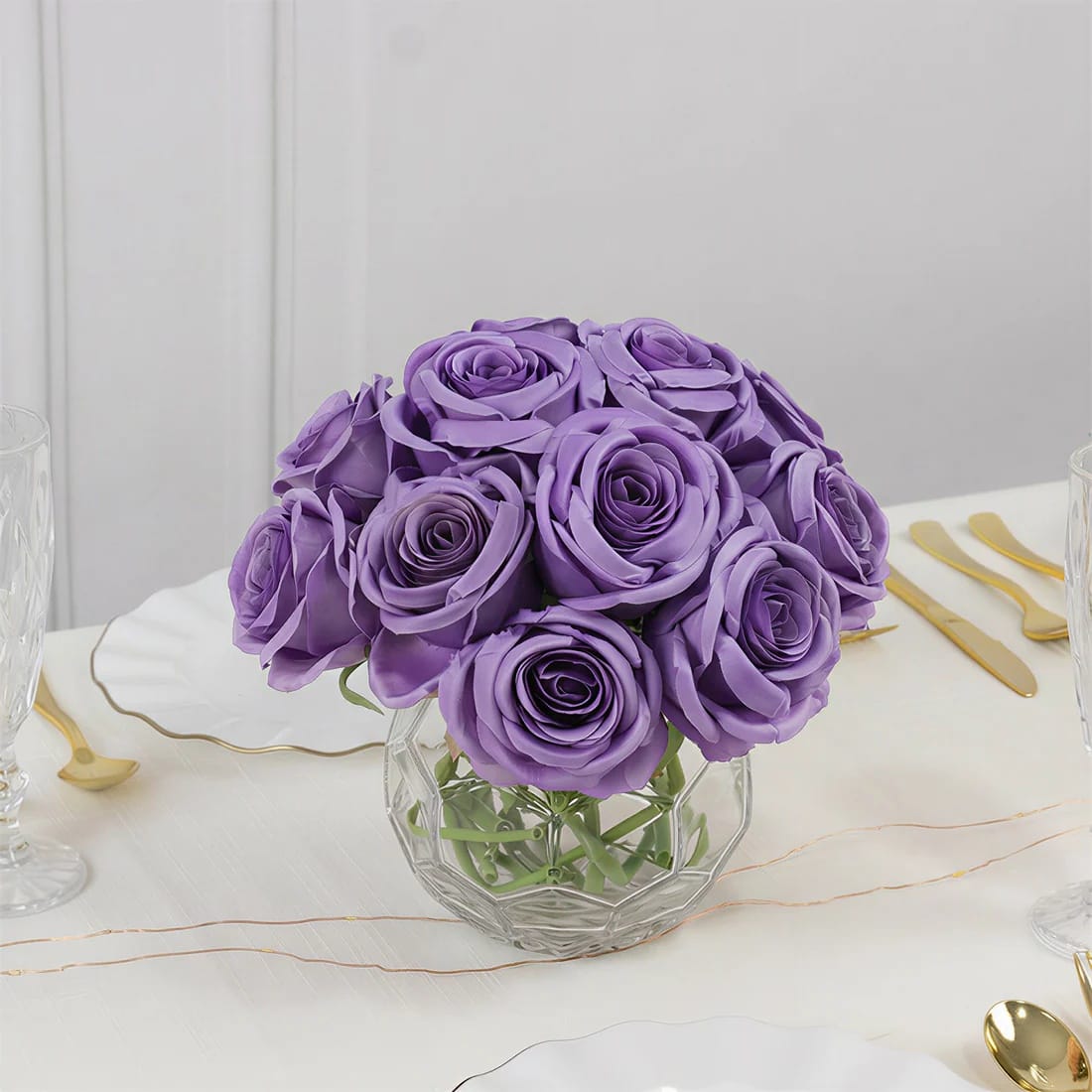10 Pcs 12 in Realistic Artificial Flowers Silk Roses for Arrangements and Bouquets