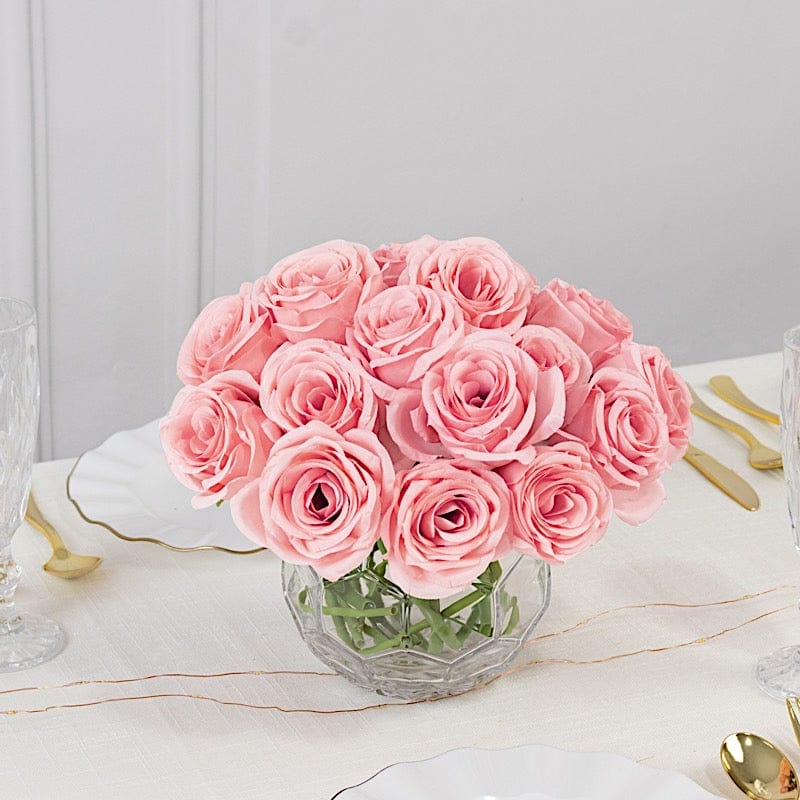 10 Pcs 12 in Realistic Artificial Flowers Silk Roses for Arrangements and Bouquets