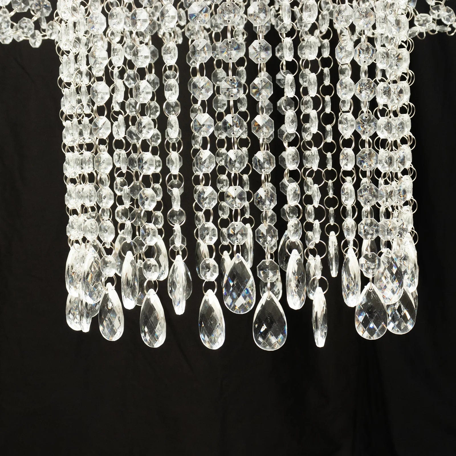25 in Round Acrylic Hanging Crystal Chandelier Cake Stand