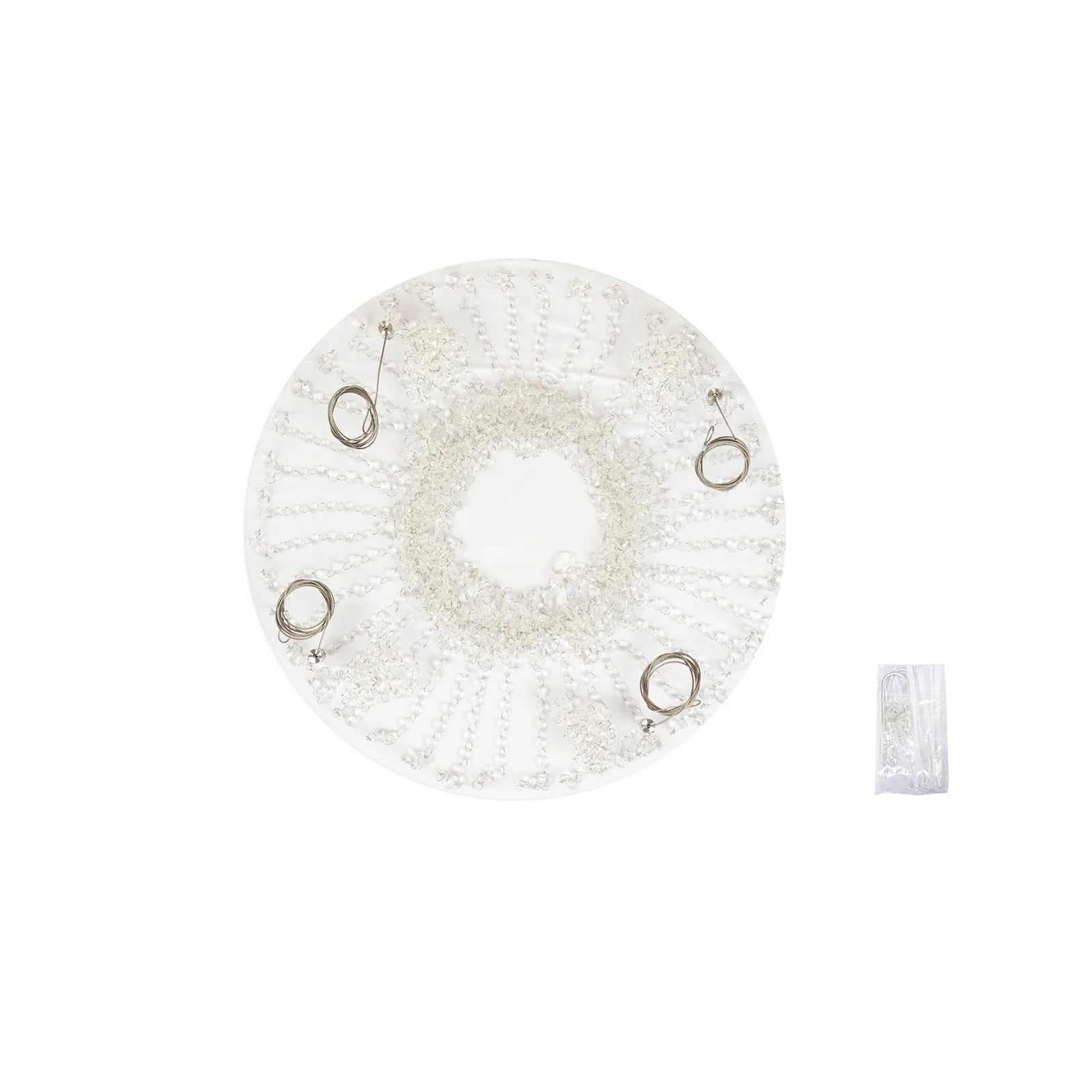 25 in Round Acrylic Hanging Crystal Chandelier Cake Stand