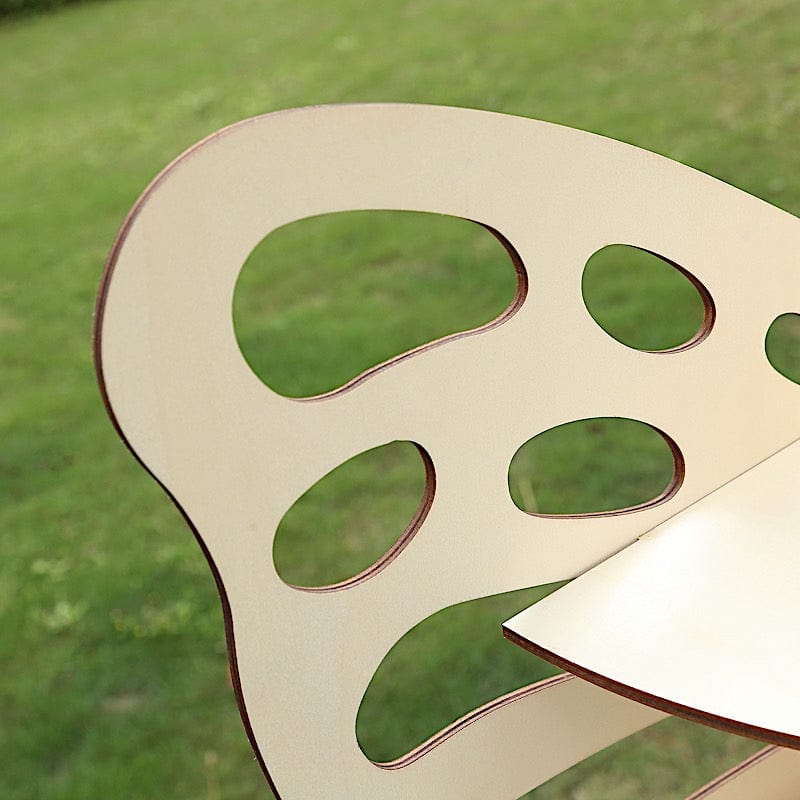 3-Tier Natural Rustic Butterfly Wooden Dessert Stand