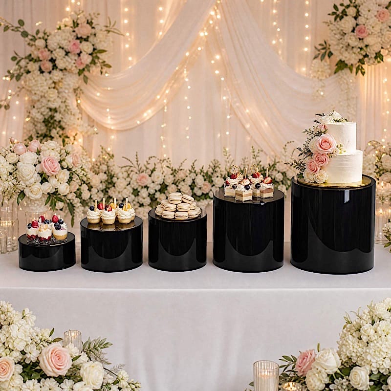 5 Round Acrylic Cake Stand Display Box Pedestal Riser