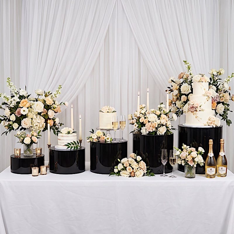 5 Round Acrylic Cake Stand Display Box Pedestal Riser