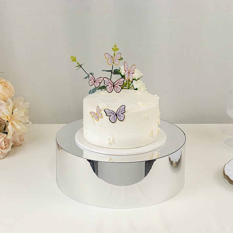 Clear Round Acrylic Cake Stand Display Box Pedestal Riser
