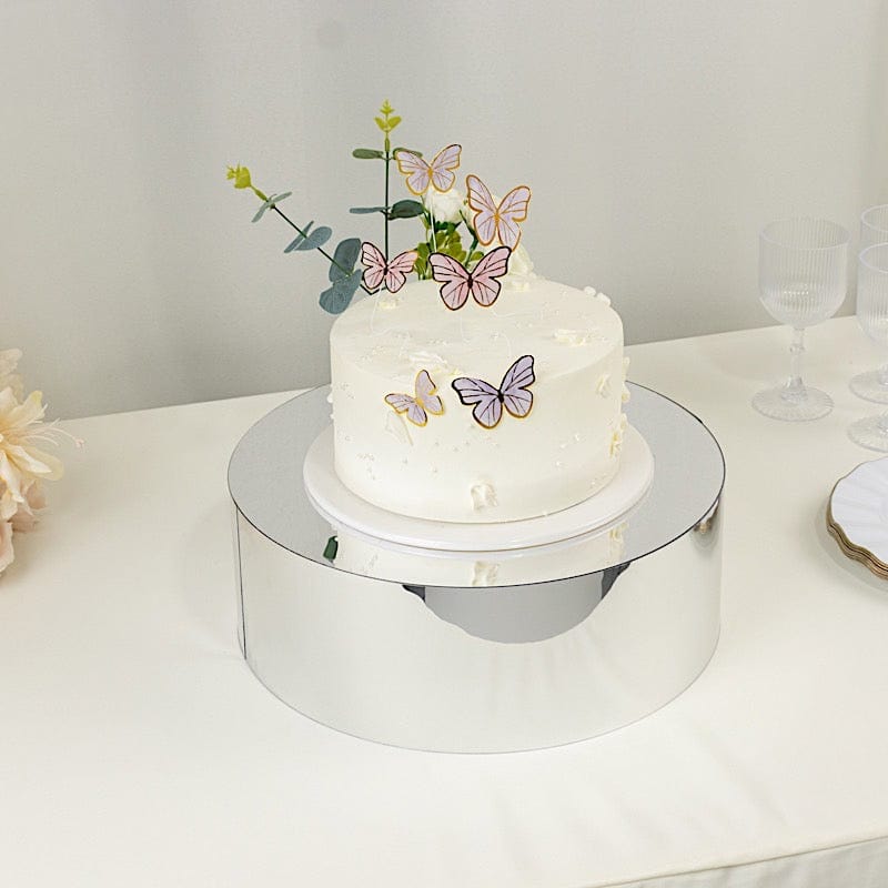 Clear Round Acrylic Cake Stand Display Box Pedestal Riser