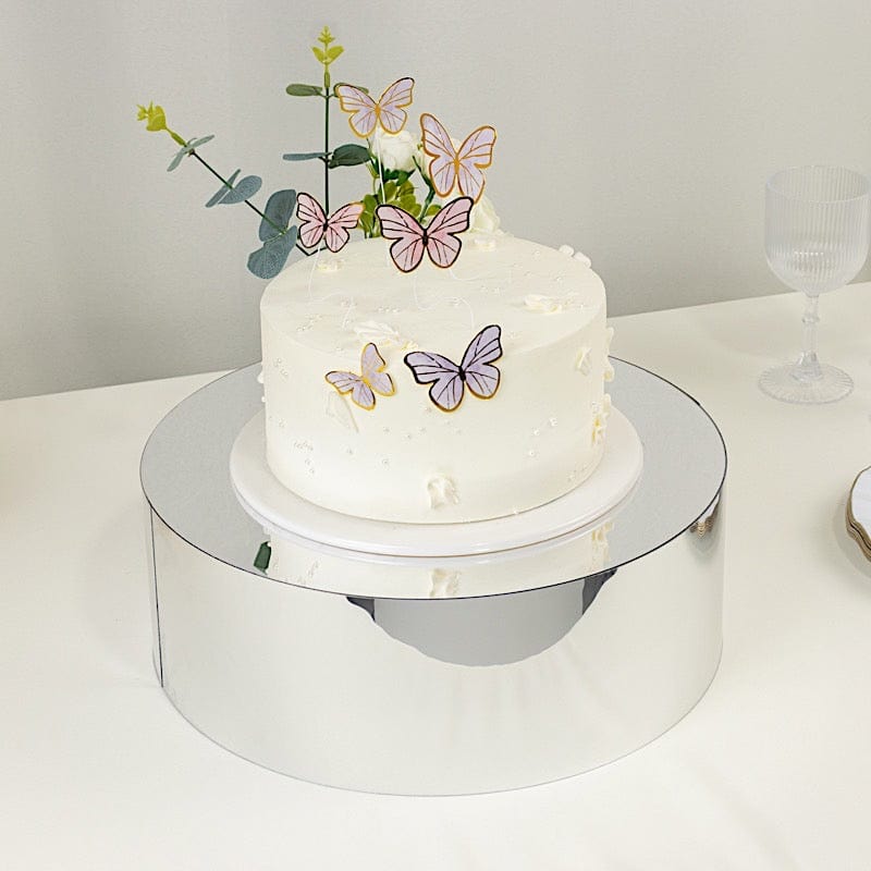 Clear Round Acrylic Cake Stand Display Box Pedestal Riser