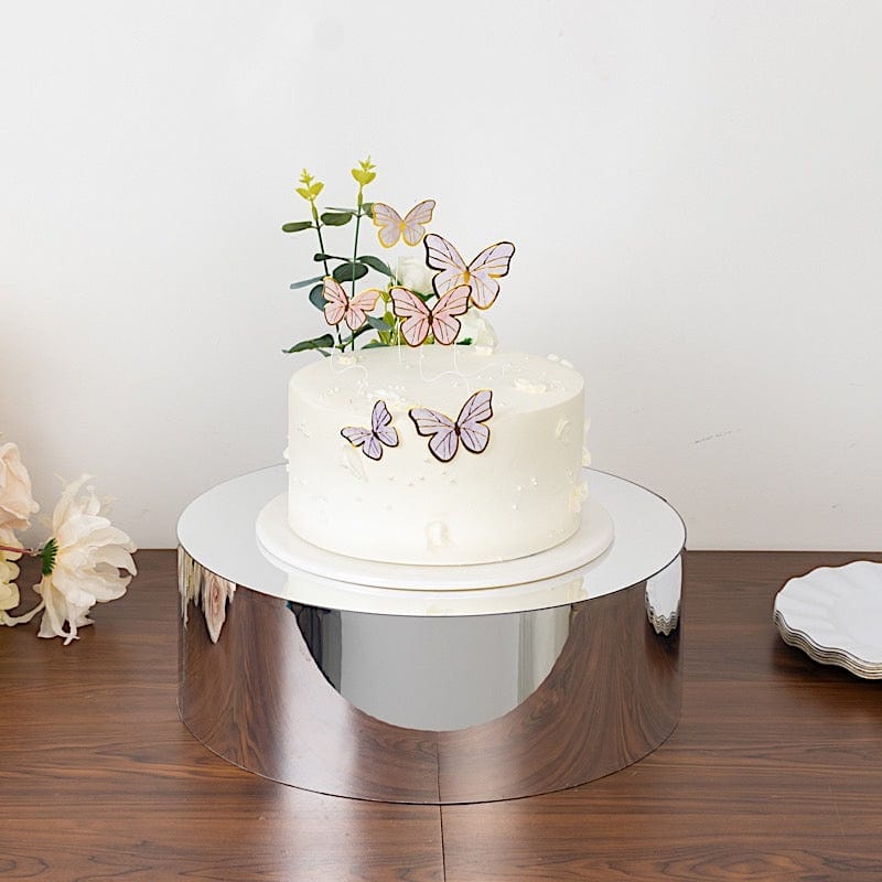 Clear Round Acrylic Cake Stand Display Box Pedestal Riser