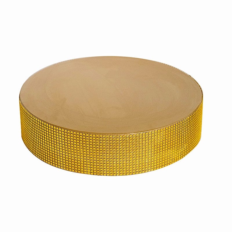Round Metal Pedestal Cake Stand with Rhinestones