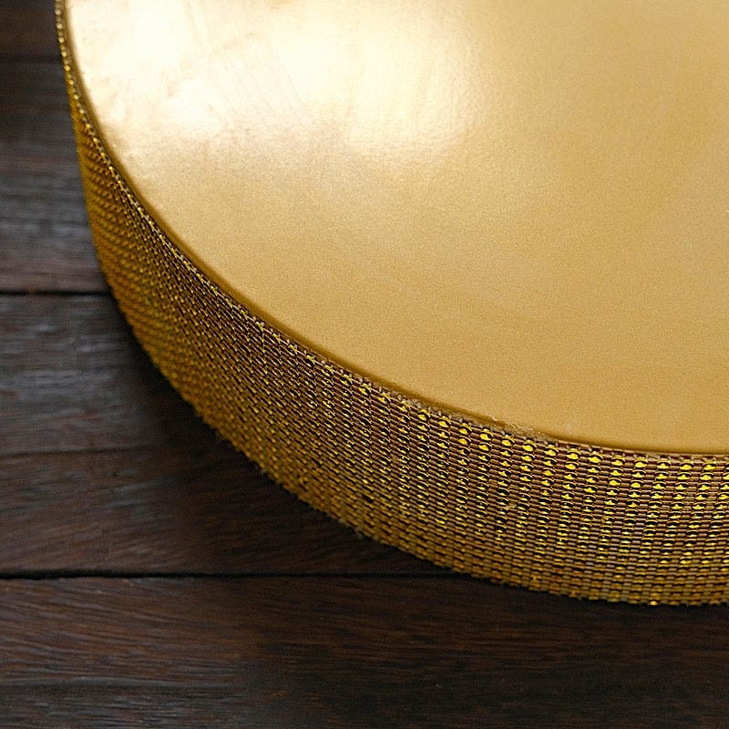 Round Metal Pedestal Cake Stand with Rhinestones