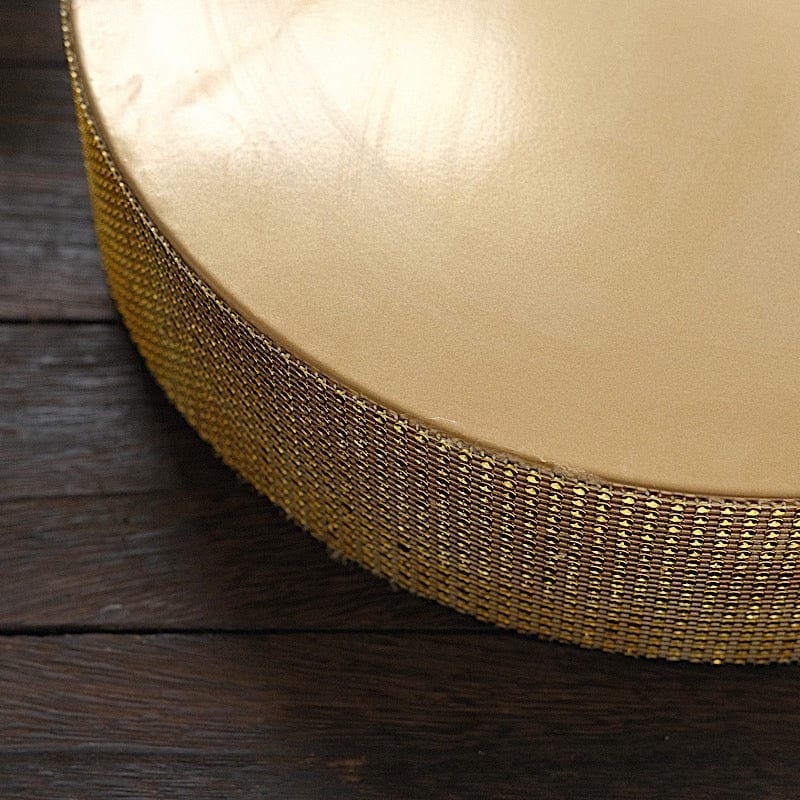 Round Metal Pedestal Cake Stand with Rhinestones