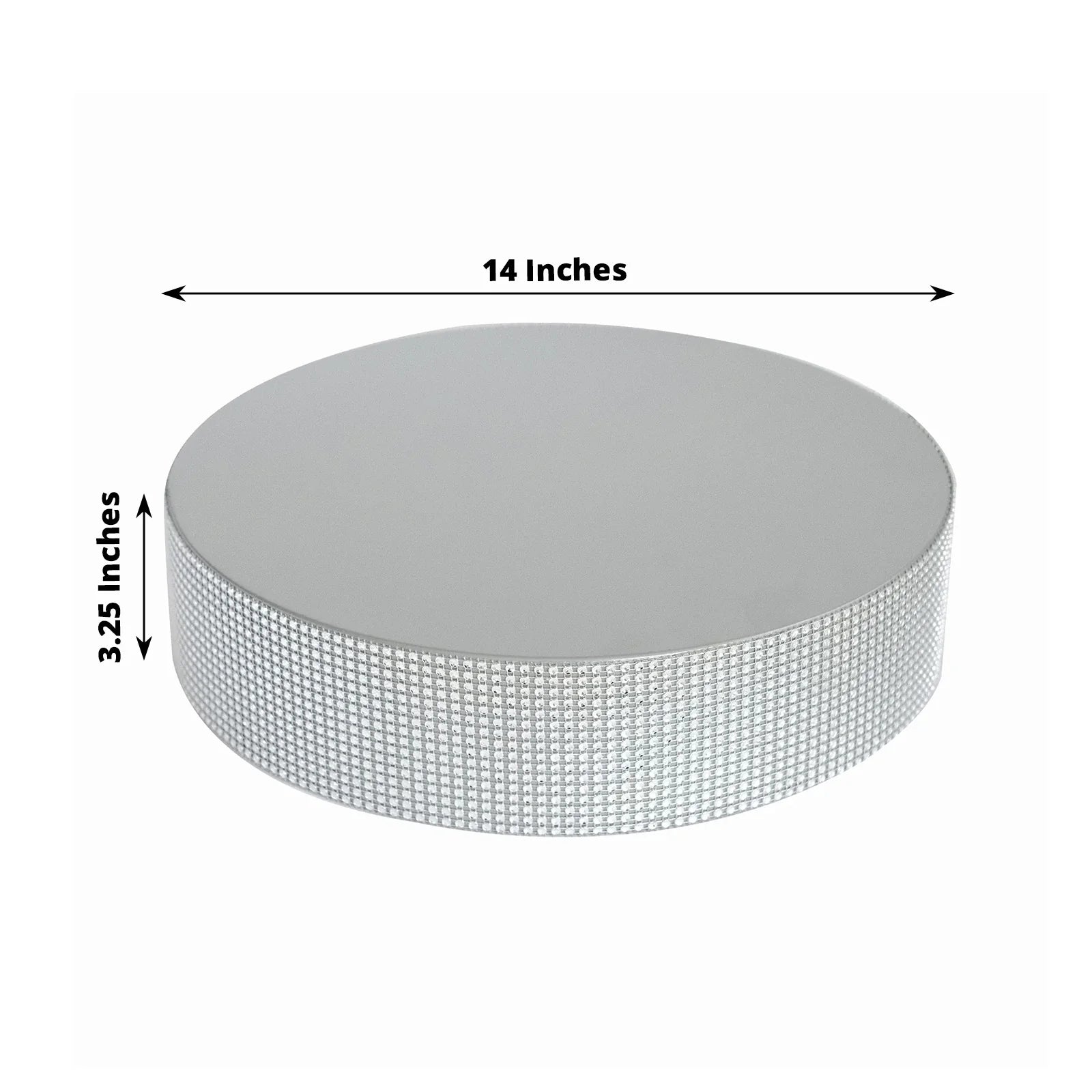 Round Metal Pedestal Cake Stand with Rhinestones