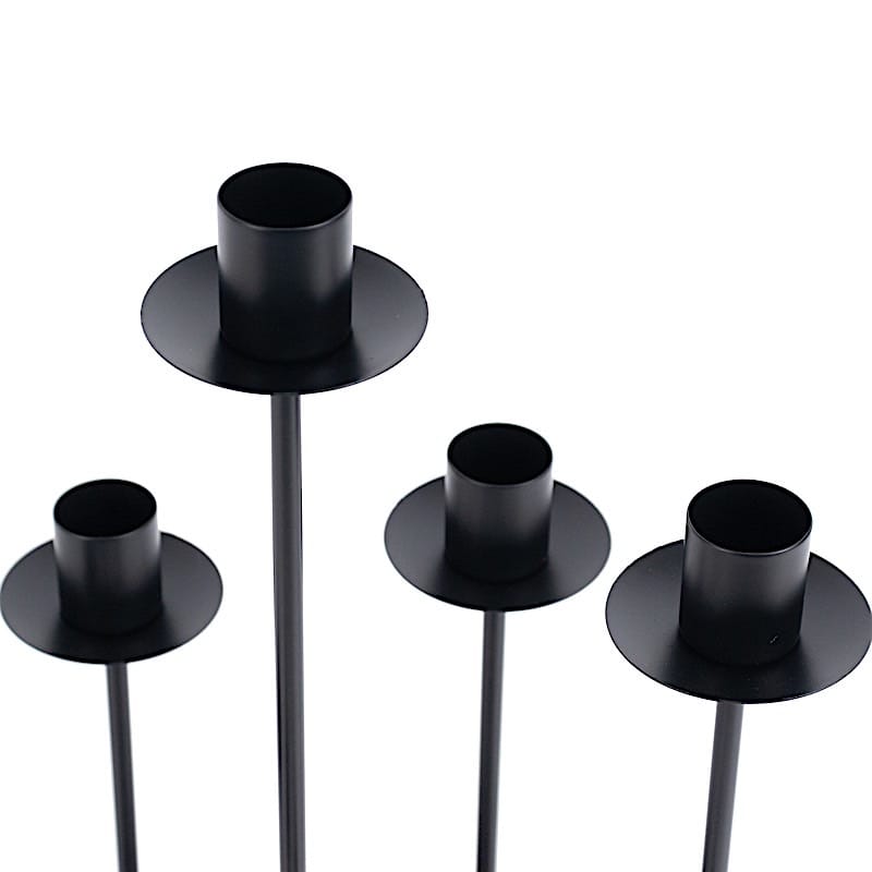 15 in 7 arm Round Metal Table Taper Candle Holder with Cluster Design